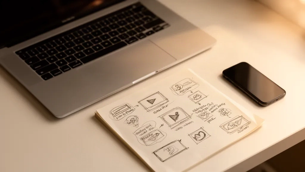 Planning videos on a desk